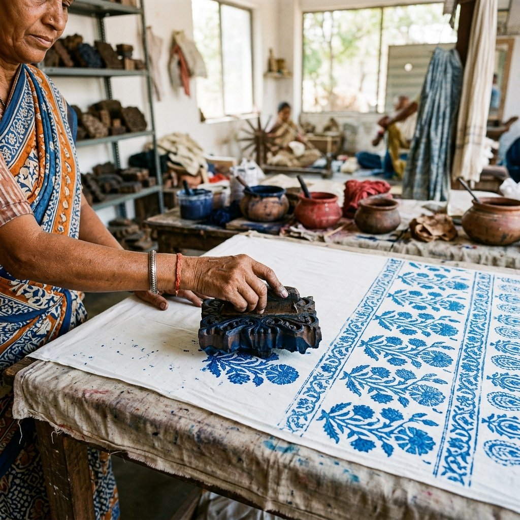 Skilled Artisan Block Printing