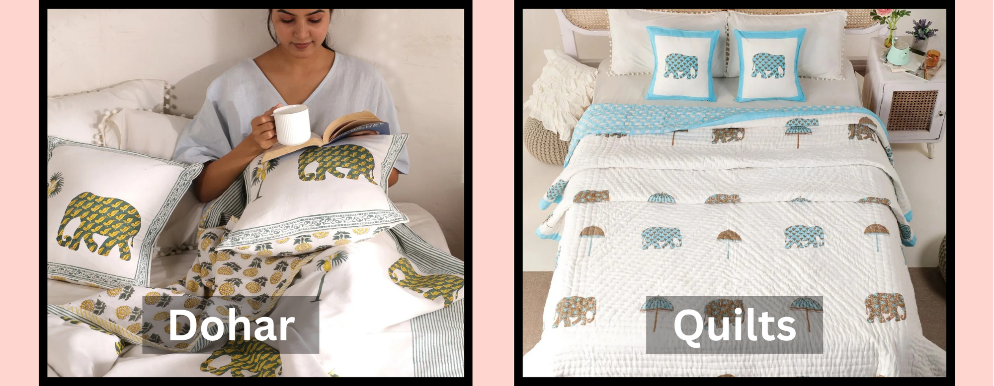 Dohar vs Quilt, What is the difference between a Dohar and a Quilt(Razai)?